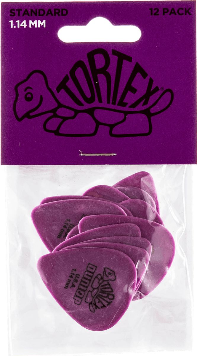 Dunlop Tortex Plektren 1,14mm lila 418P114 12er Pack