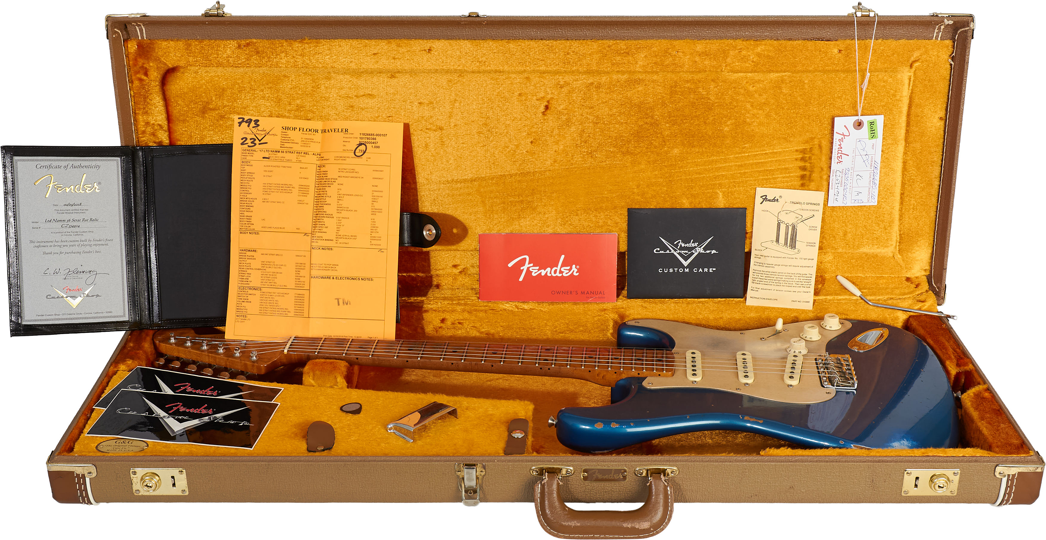 Fender Custom Shop 1956 Strat Relic ROASTED Aged Lake Placid Blue 30th Anniversary (gebraucht) – Bild 8