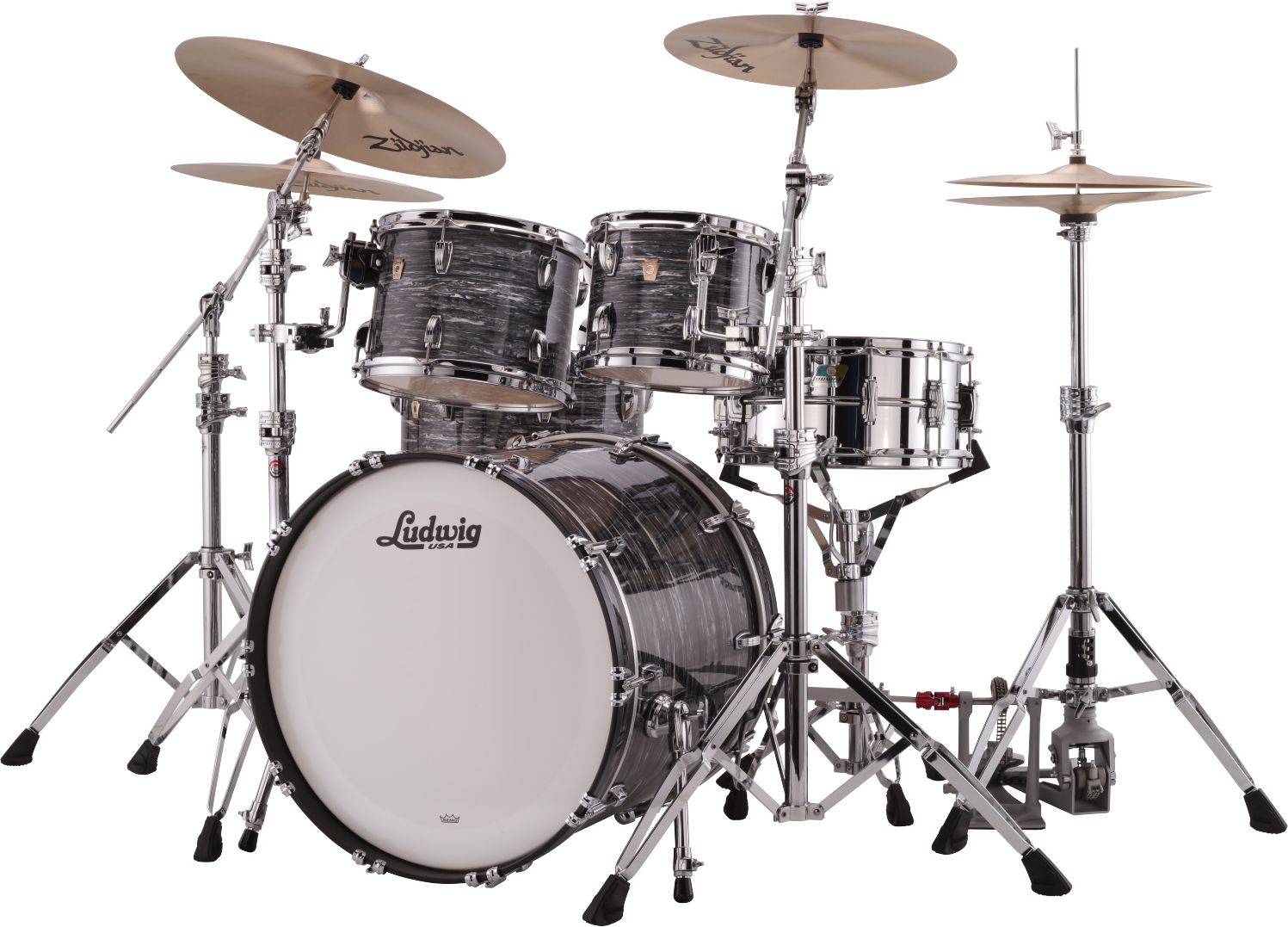 Ludwig L88204AX1Q Classic Maple MOD Outfit - Vintage Black Oyster