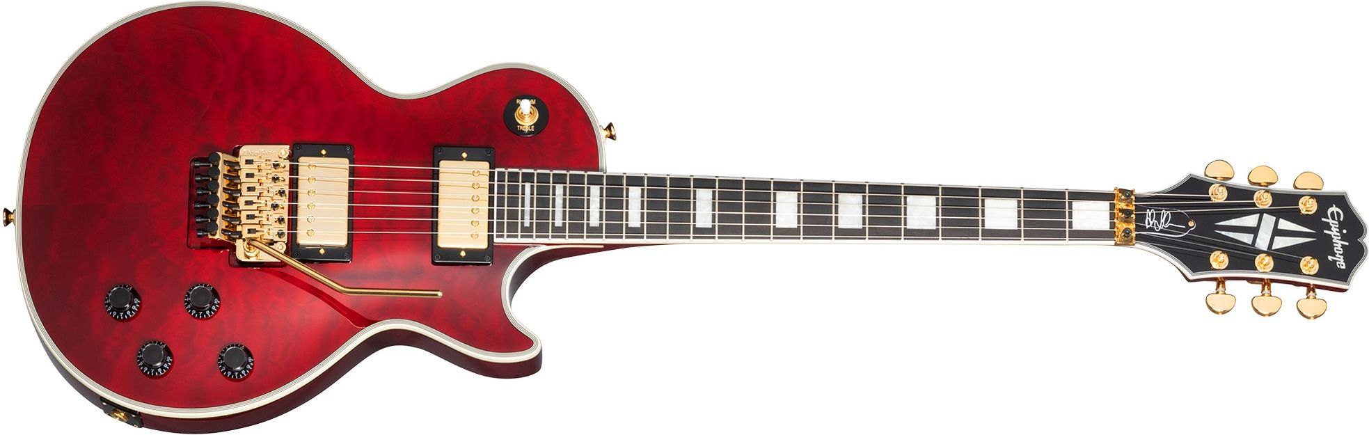 Epiphone Alex Lifeson Les Paul Custom Axcess Ruby incl. case (return) Epiphone Alex Lifeson Les Paul Custom Axcess Ruby incl. case (return)