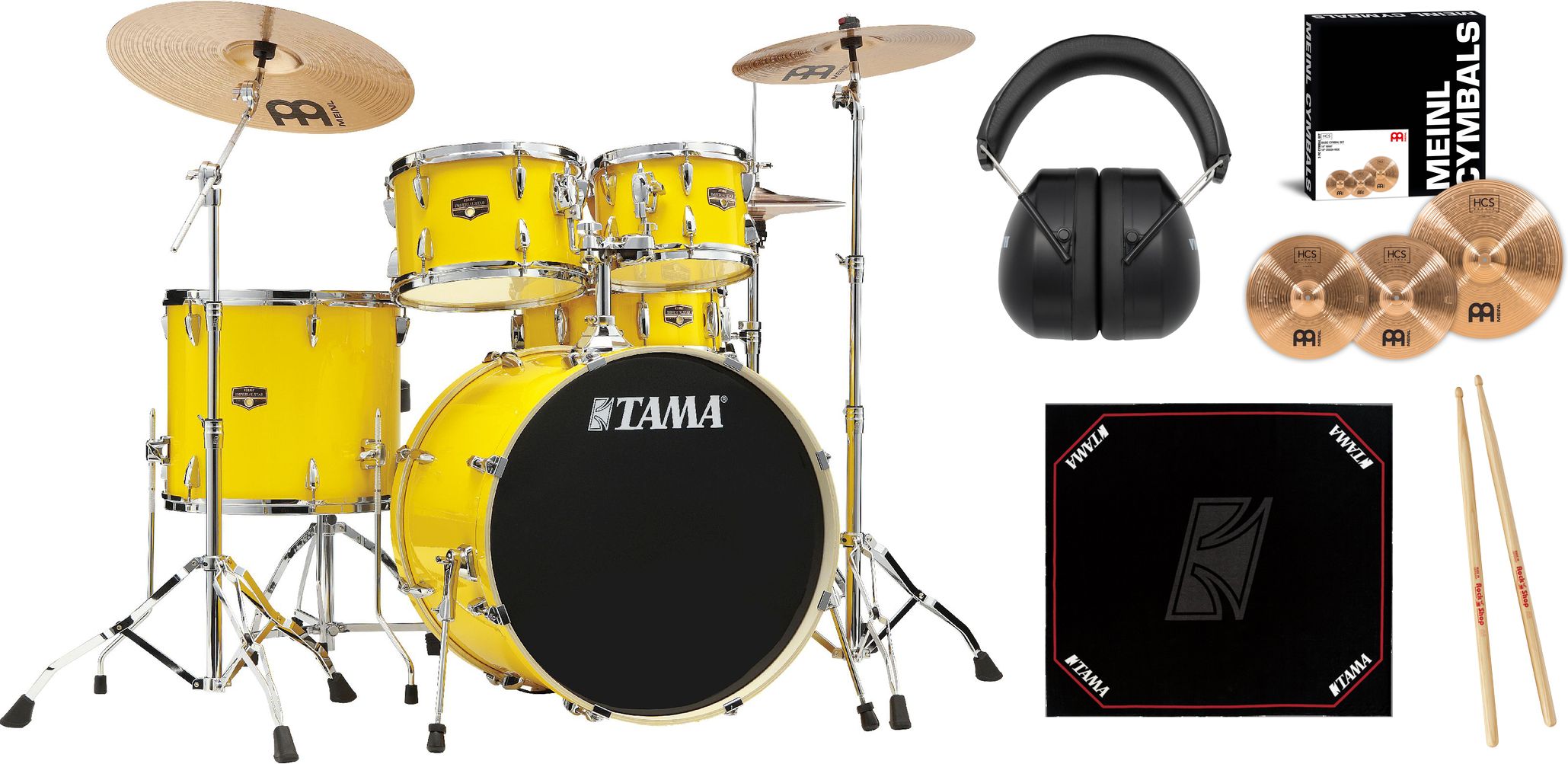 Tama Imperialstar Bundle - Electric Yellow 22"