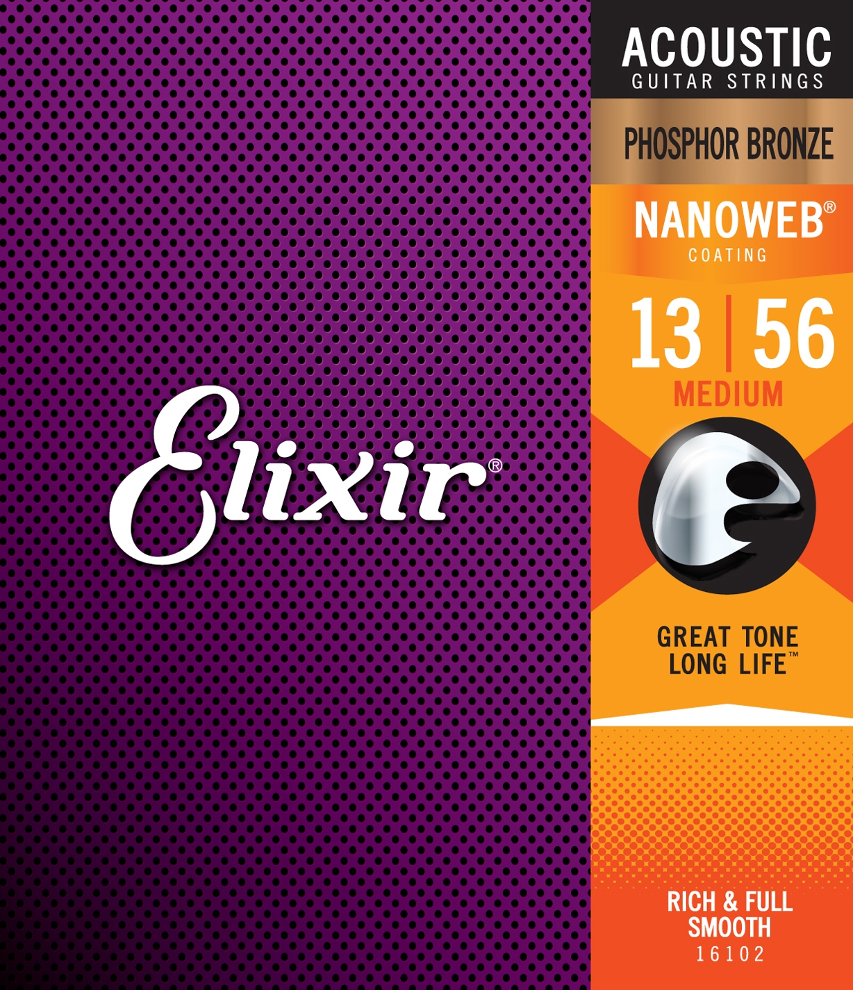 Elixir NanoWeb Phosphor Bronze 16102 Medium 013-056  – Bild 1
