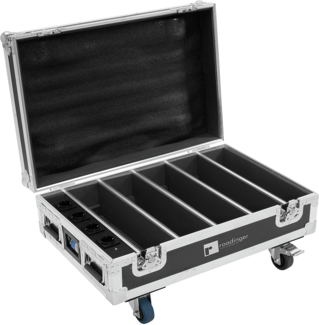 ROADINGER Flightcase 4x AKKU BAR-6 Glow QCL Flex QuickDMX mit Ladefunktion – Bild 3