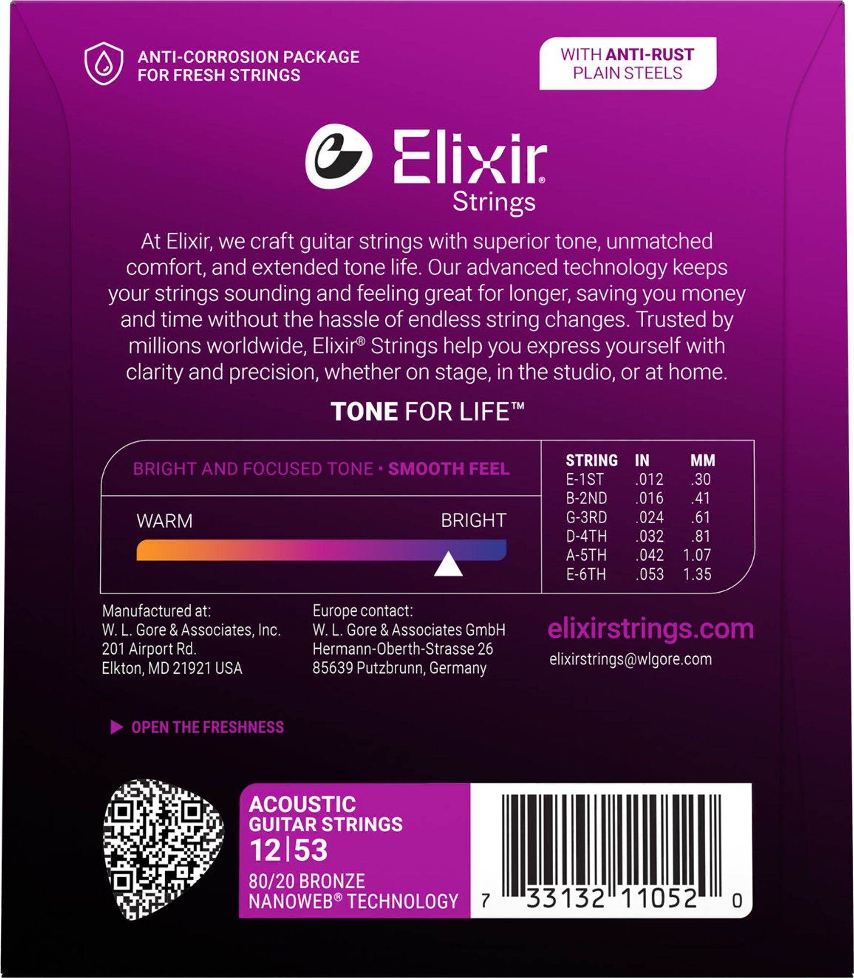 Elixir Ac. Guitar NW Bronze Light 012-053 3-Pack – Bild 3