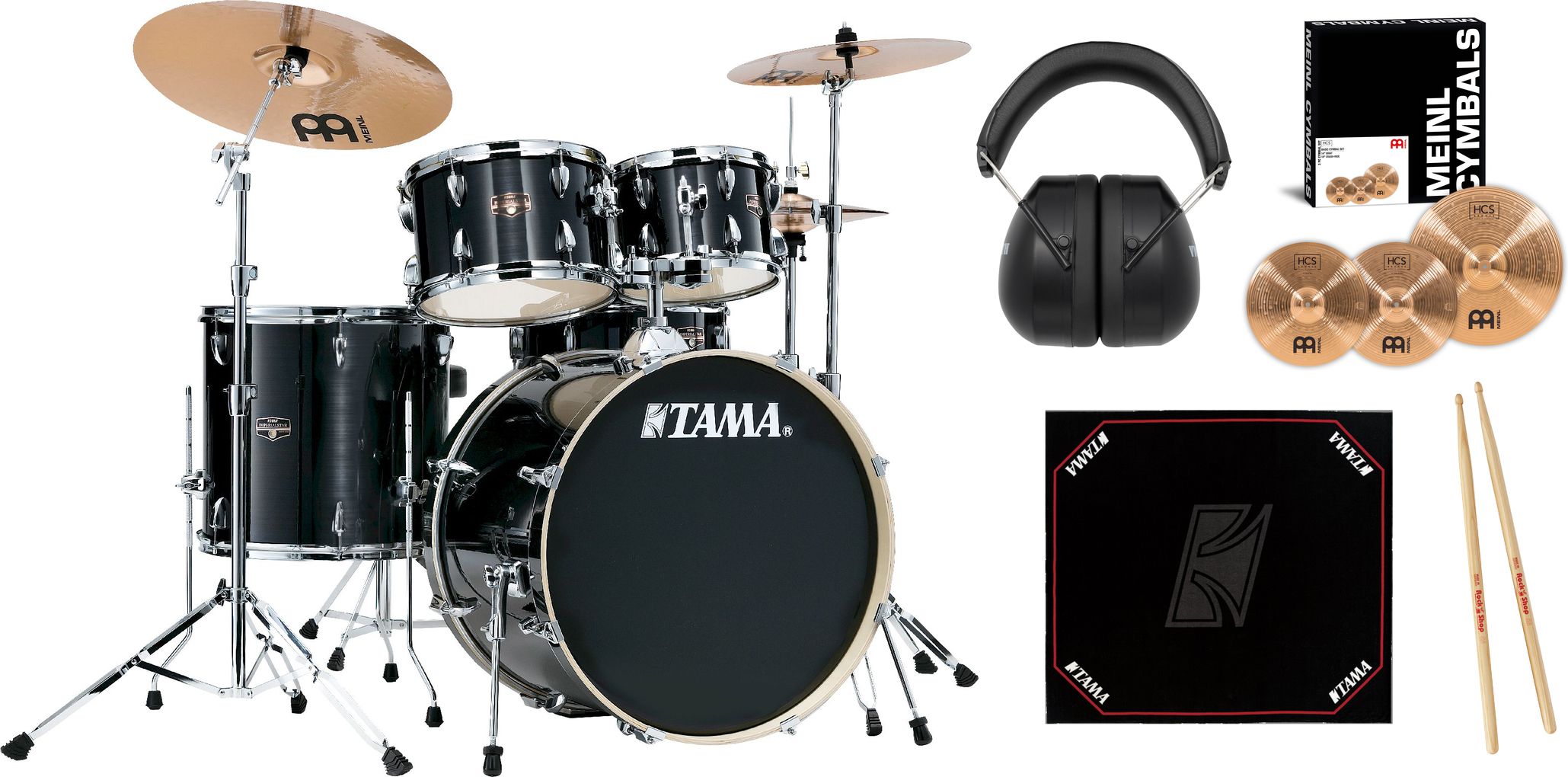 Tama Imperialstar Bundle - Hairline Black 22"