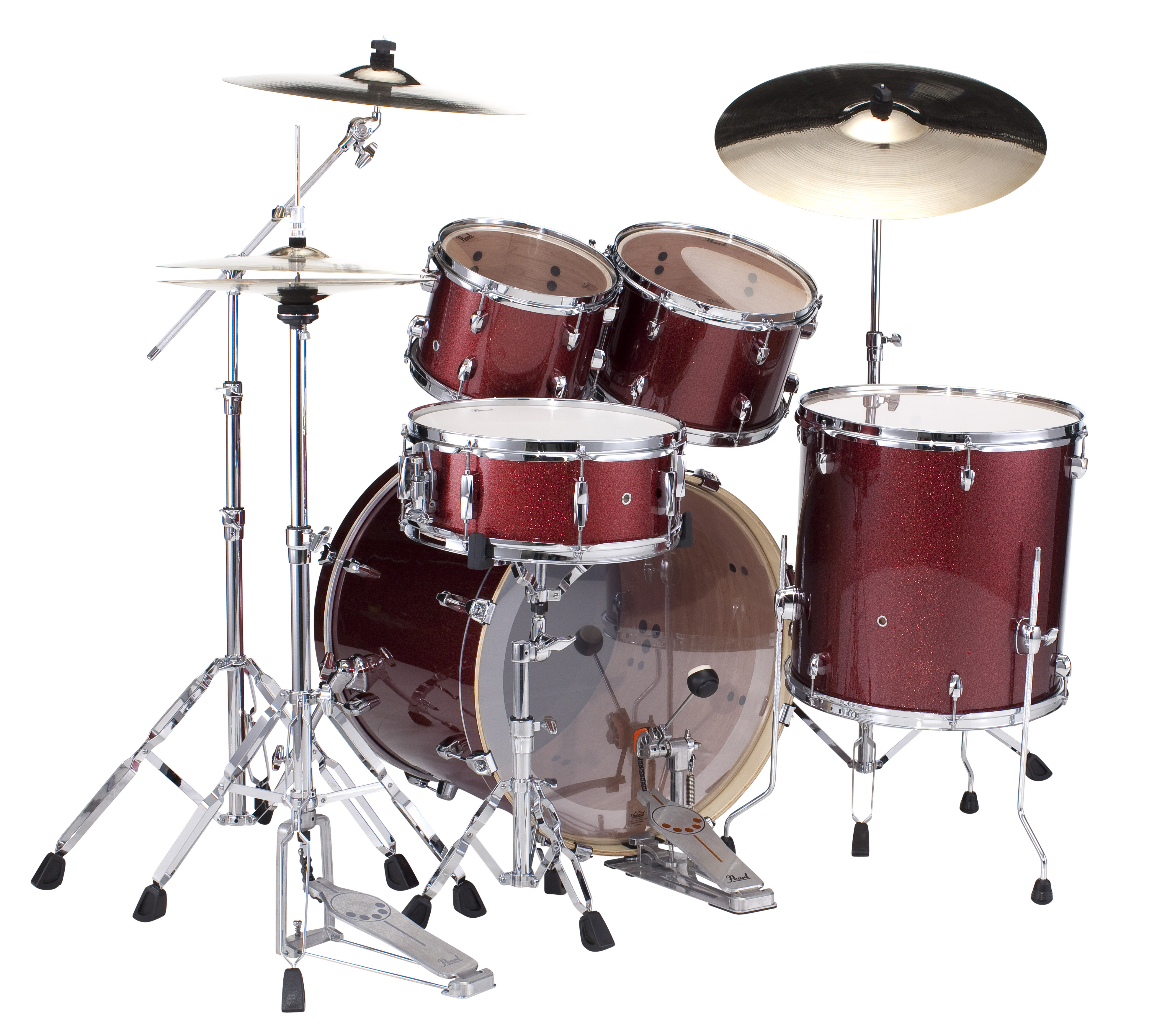 Pearl EXX725SBR/C704 Export Drum-Set Black Cherry Glitter/Sabian SBR – Bild 3
