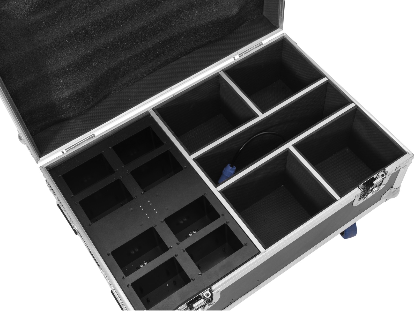 ROADINGER Flightcase 4x AKKU IP UP-4 Plus HCL Spot WDMX mit Ladefunktion – Bild 4