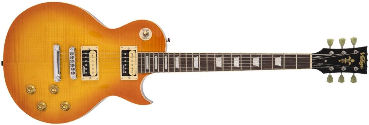 Vintage V100THB Reissued Series Flamed Honeyburst