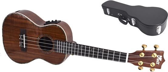 Volt Ukulele Maui Konzert EQ (massiv Koa)