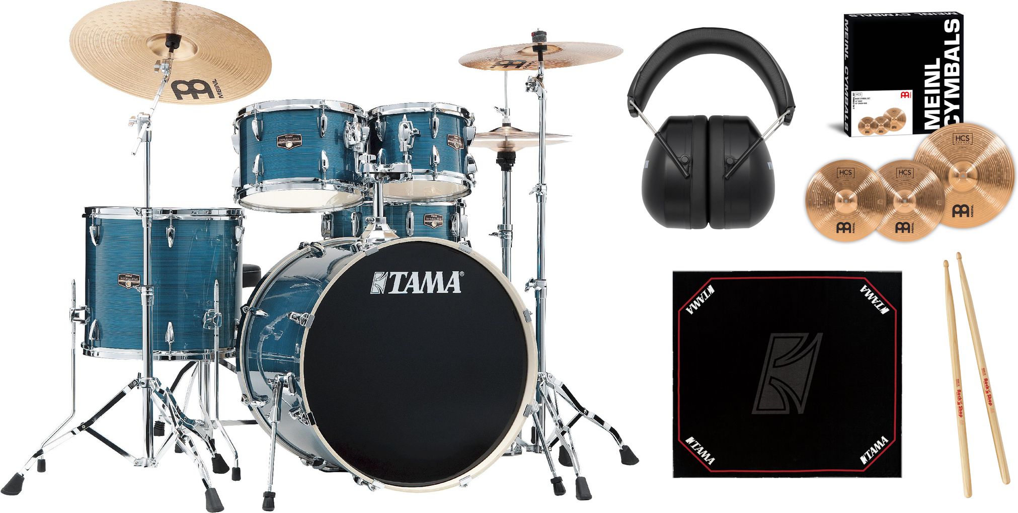 Tama Imperialstar Bundle - Hairline Blue 22"