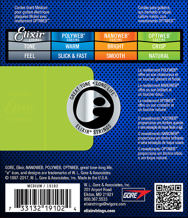 Elixir Optiweb 19102 Medium 011-049 Electric Guitar Strings – Bild 2