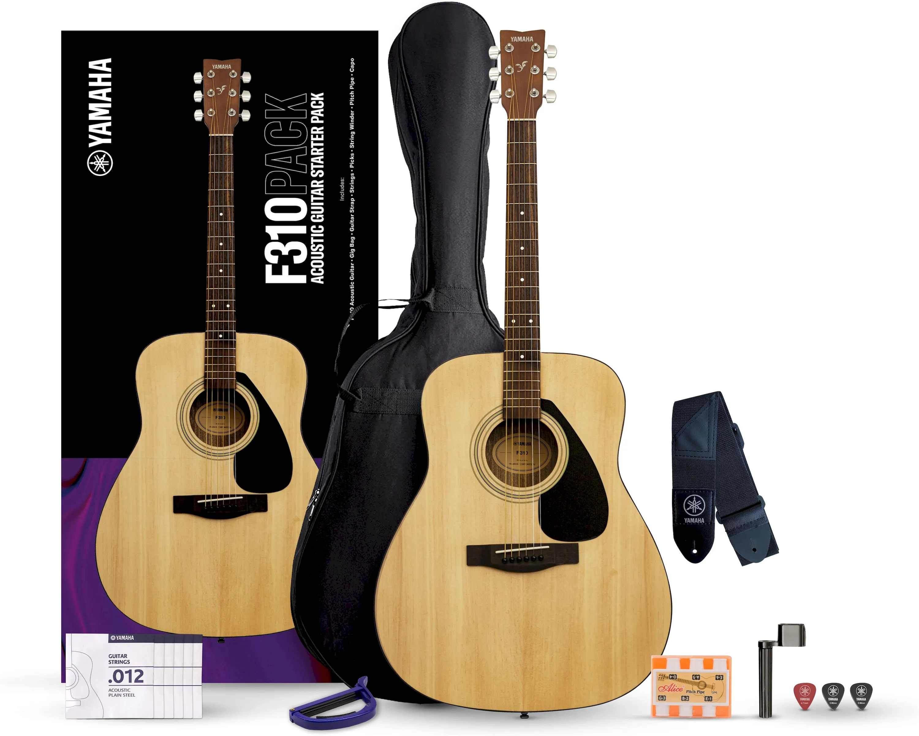 Yamaha F 310 P2 Natur Westerngitarren Set – Bild 2