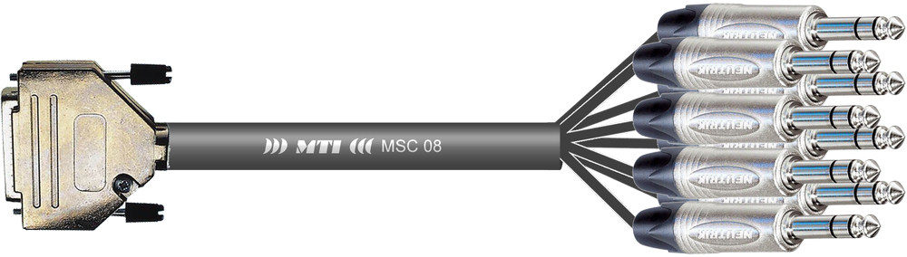 MTI Multicore Analog 8Ch 2,0m SubD25/Klinke sym. - Neutrik