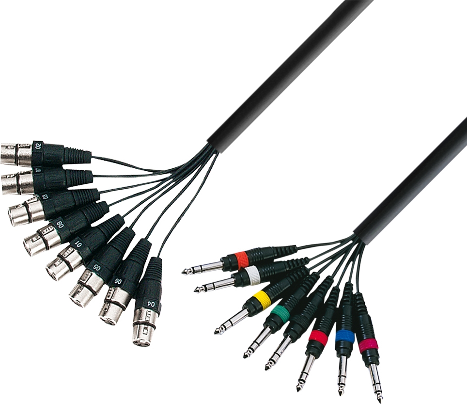 Adam Hall Multicore 8Ch 5,0m XLRf/Klinke sym.
