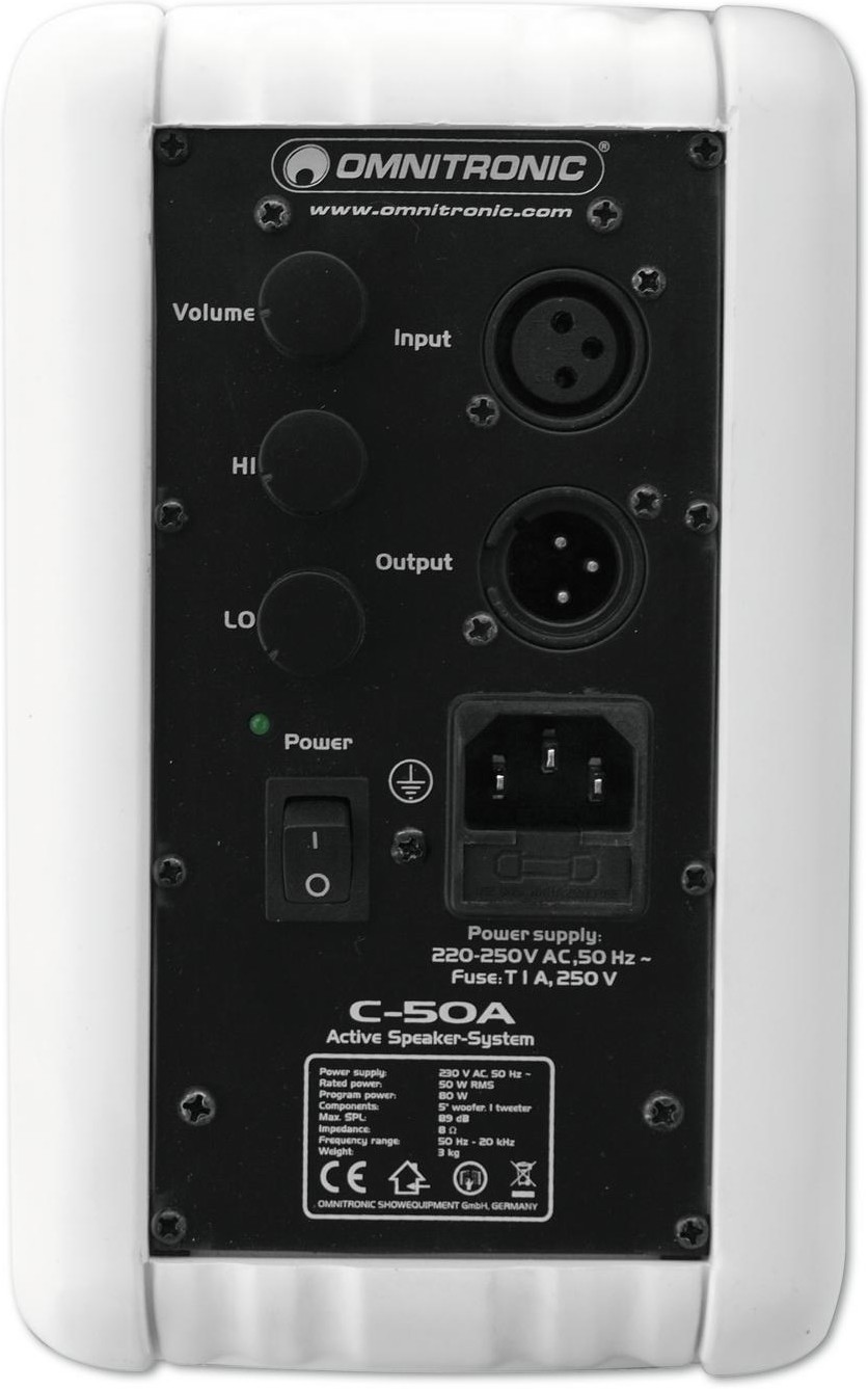 "Omnitronic C-50A 5"" Box aktiv weiß Paarpreis"