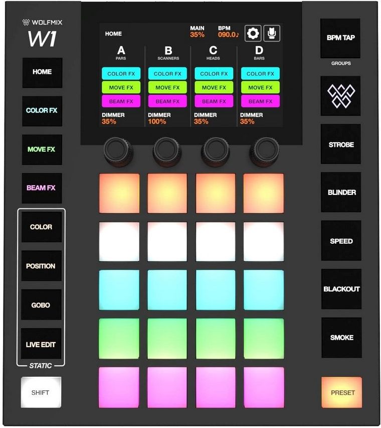 Wolfmix W1 MK2 - Standalone-DMX-Performance-Controller (Retoure)