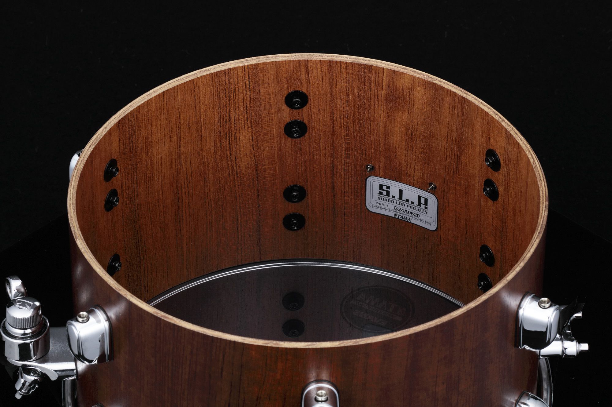 Tama LBU127-SBG S.L.P Mod Bubinga Snare 12 "x7" - Satin Bubinga/Chrome HW – Bild 2