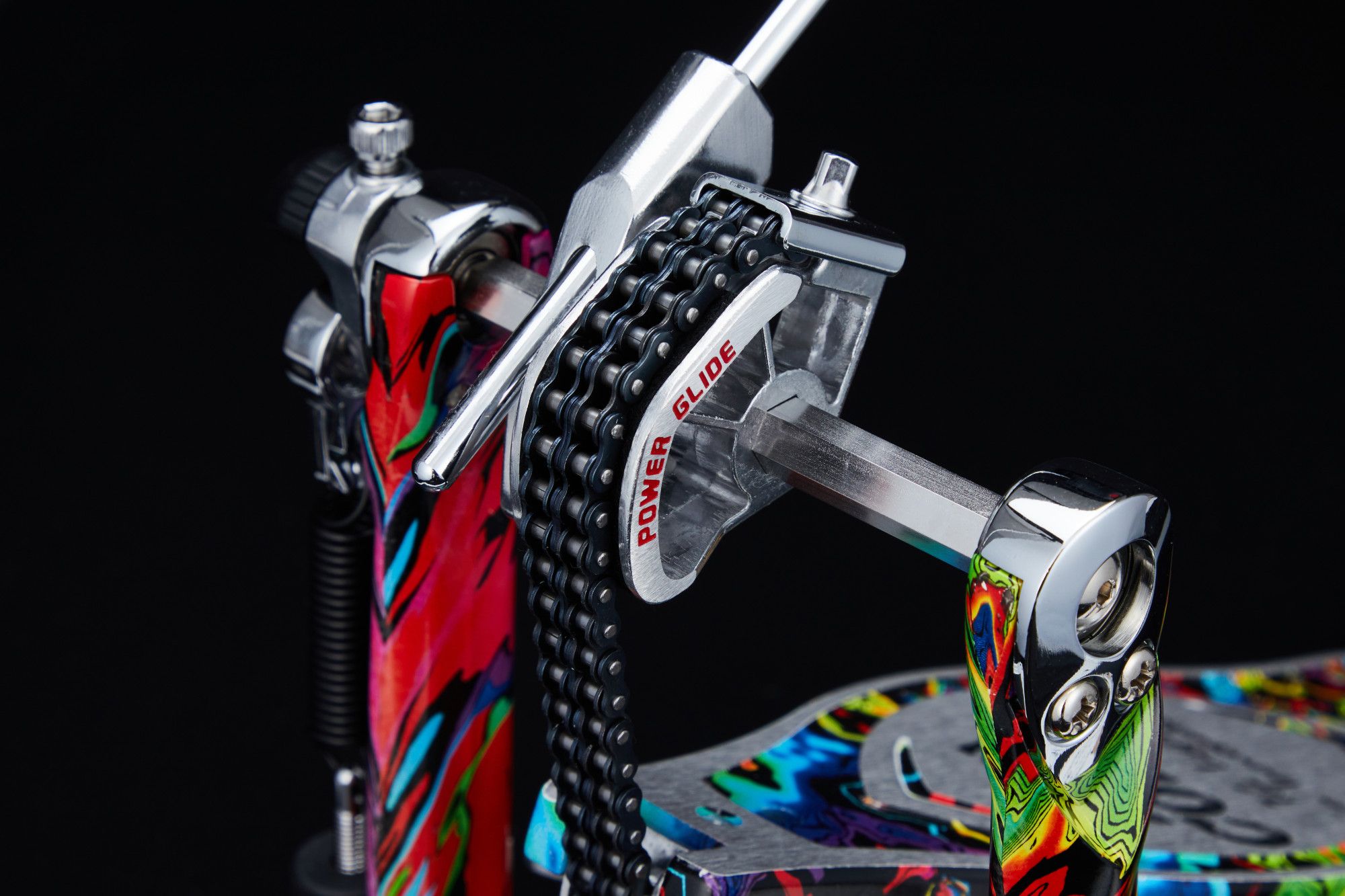 Tama HP900PWMPR Iron Cobra Power Glide Twin Pedal - Marble Psychedelic Rainbow Finish Tama HP900PWMPR Iron Cobra Power Glide Twin Pedal - Marble Psychedelic Rainbow Finish