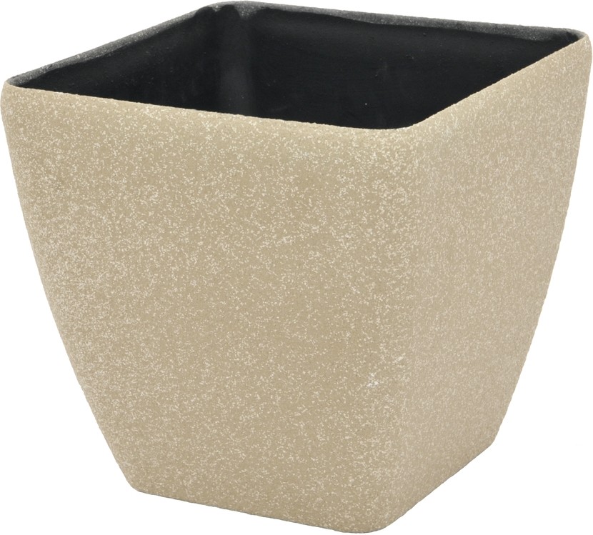 Europalms Dekotopf STONA-47, eckig, beige