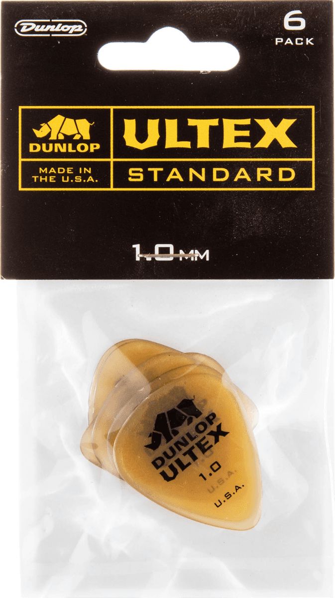 Dunlop Ultex Standard Plektren 1,00mm gelb 421P100 6er Pack