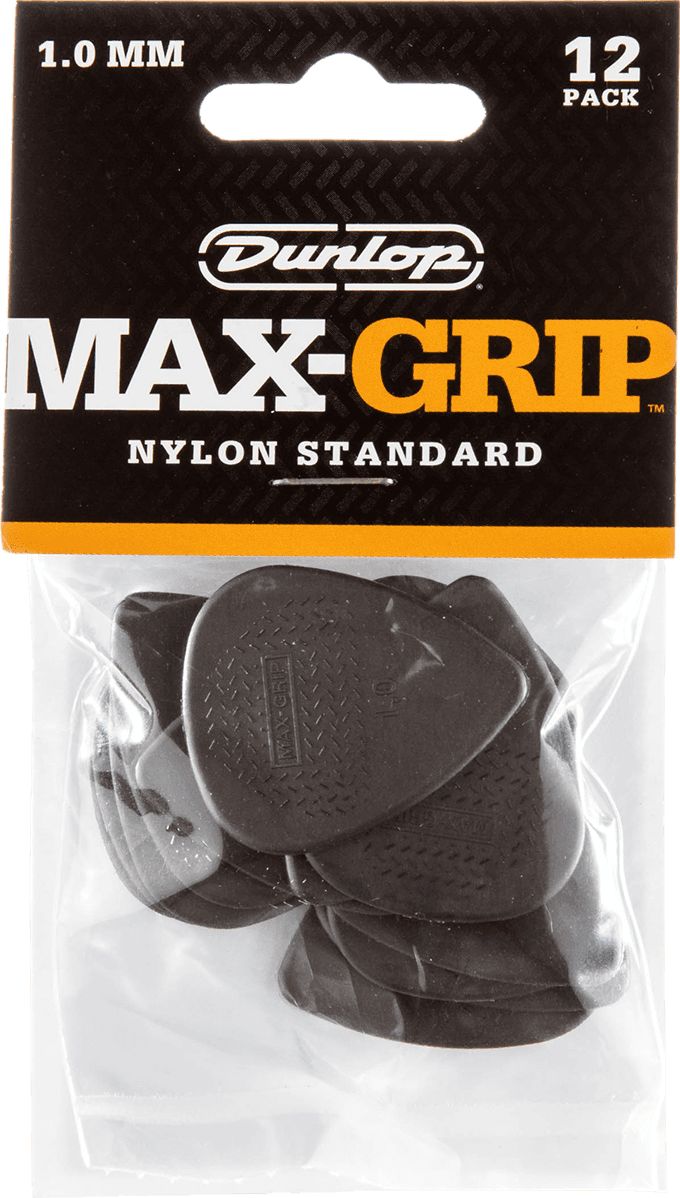 Dunlop Max-Grip Picks 1.00 mm dark grey 449P100 pack of 12