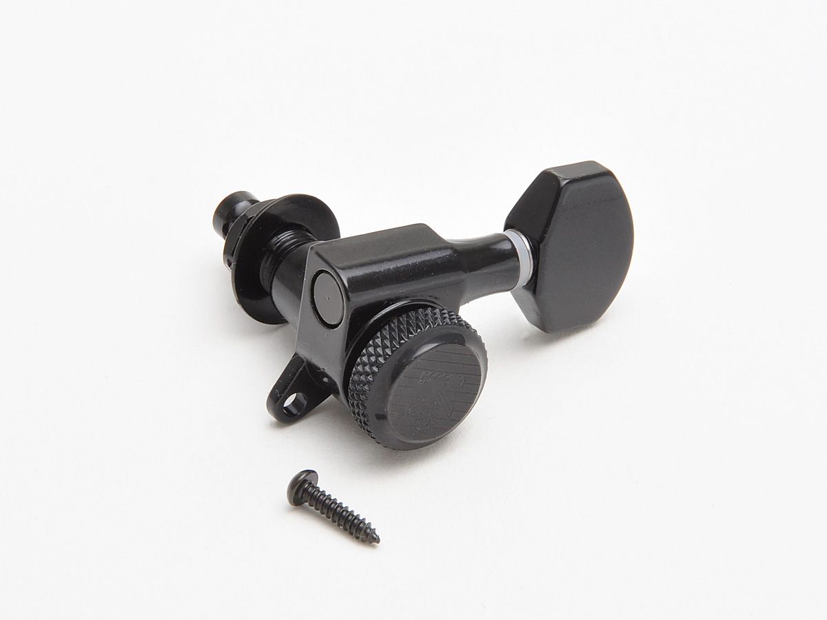 Kluson Mechaniken Backlock Tuners German Button Black 6L