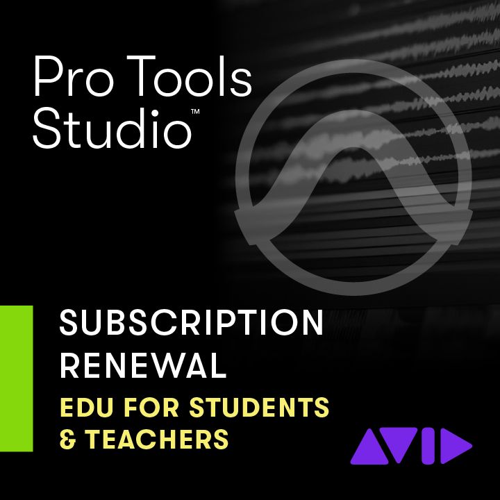 Avid Pro PRO TOOLS STUDIO 1-Year Subscription Renewal (Jahreslizenz-Verlängerung) EDU for Students/Teachers Avid Pro PRO TOOLS STUDIO 1-Year Subscription Renewal (Jahreslizenz-Verlängerung) EDU for Students/Teachers