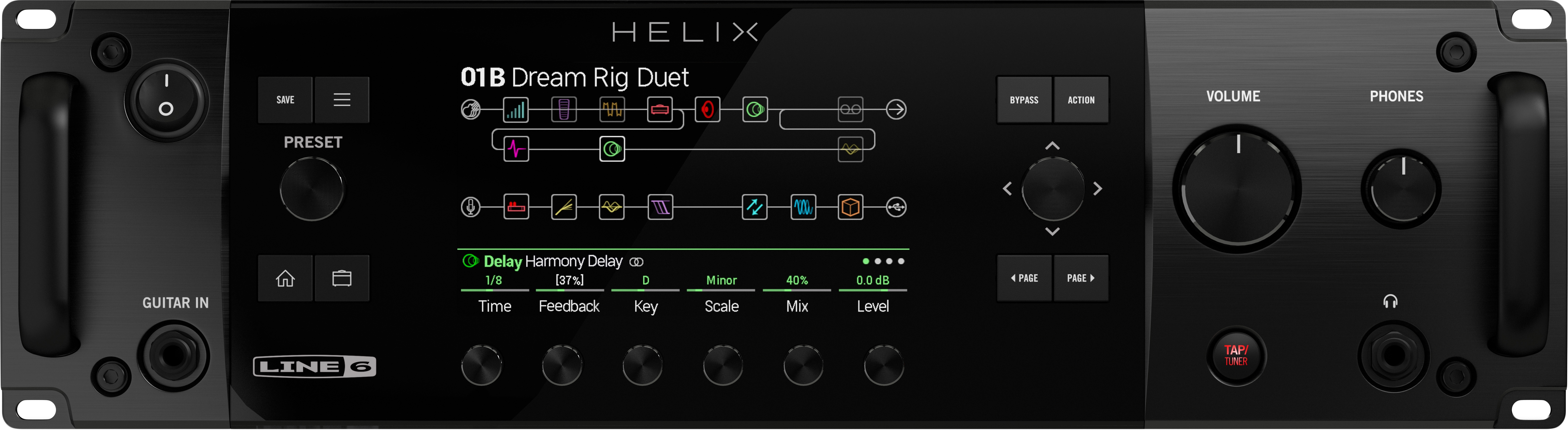 Line 6 Helix Guitar FX Modeling Prozessor Rack