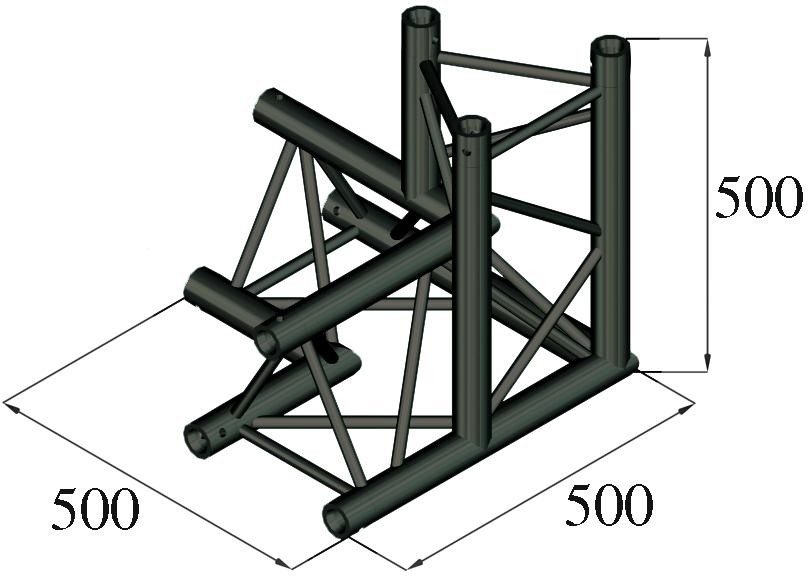Alutruss TRILOCK S-PAL-34 3-way corner \/ left