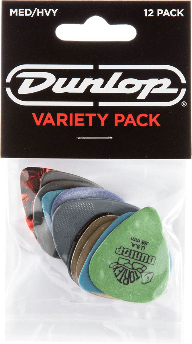 Dunlop Variety Pack Plektren medium und heavy 2 Player's 12er Pack