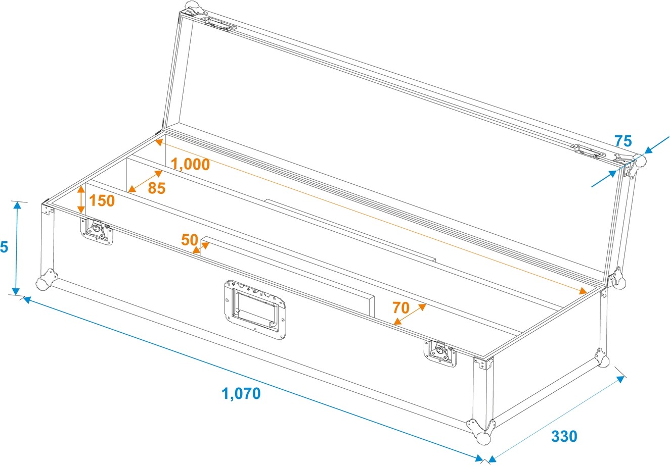 ROADINGER Flightcase 2x LED STP-7 – Bild 5