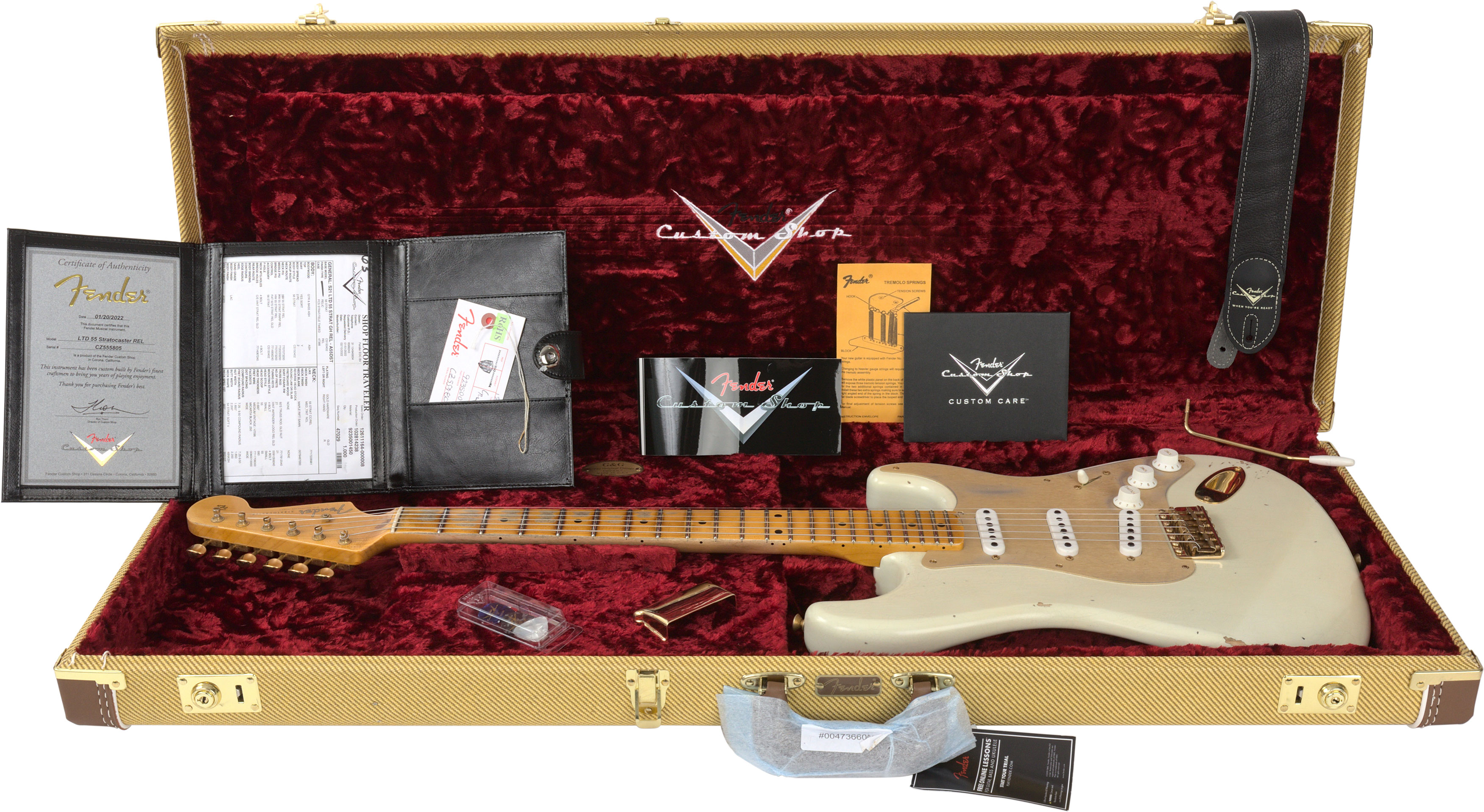 Fender Custom Shop 1955 Stratocaster Relic/Gold Hardware Aged '55 Desert Tan