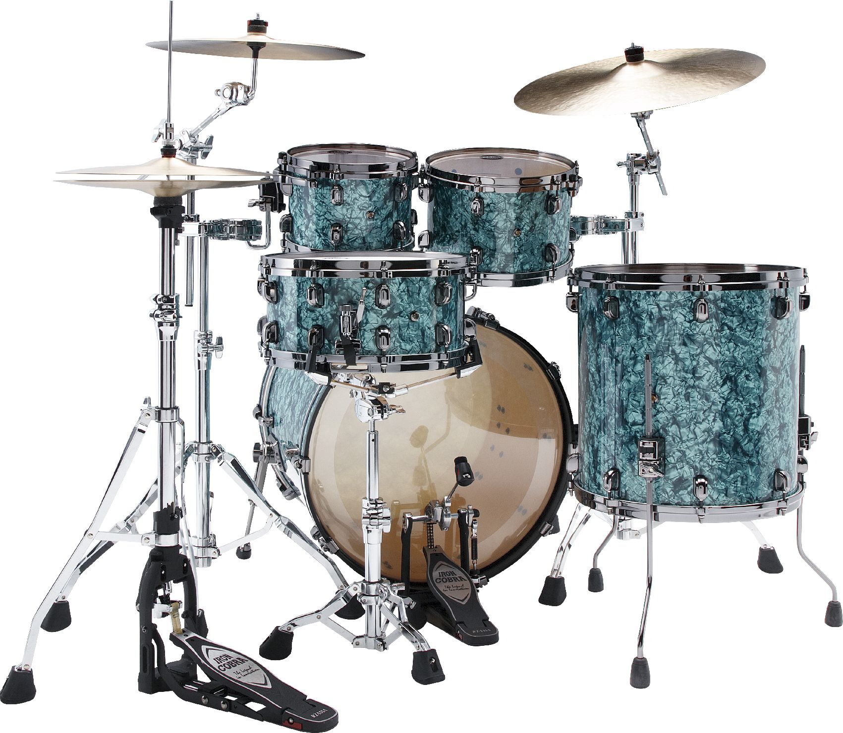 Tama MR42TZBNS-TQP Starclassic Maple Shell Set 4tlg. - Turquoise Pearl/Black Nickel – Bild 2