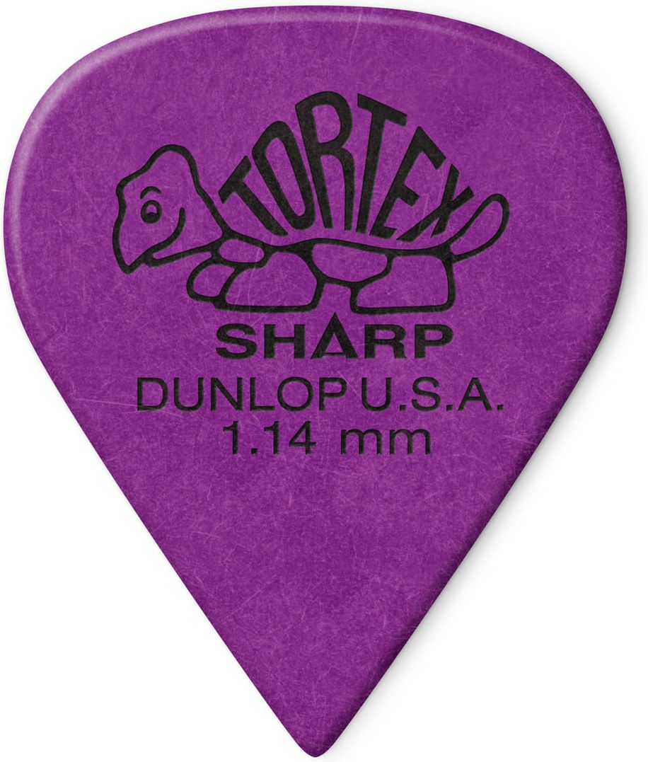 Dunlop Tortex Sharp Plektrum 1.14mm lila 412R114 Dunlop Tortex Sharp Plektrum 1.14mm lila 412R114