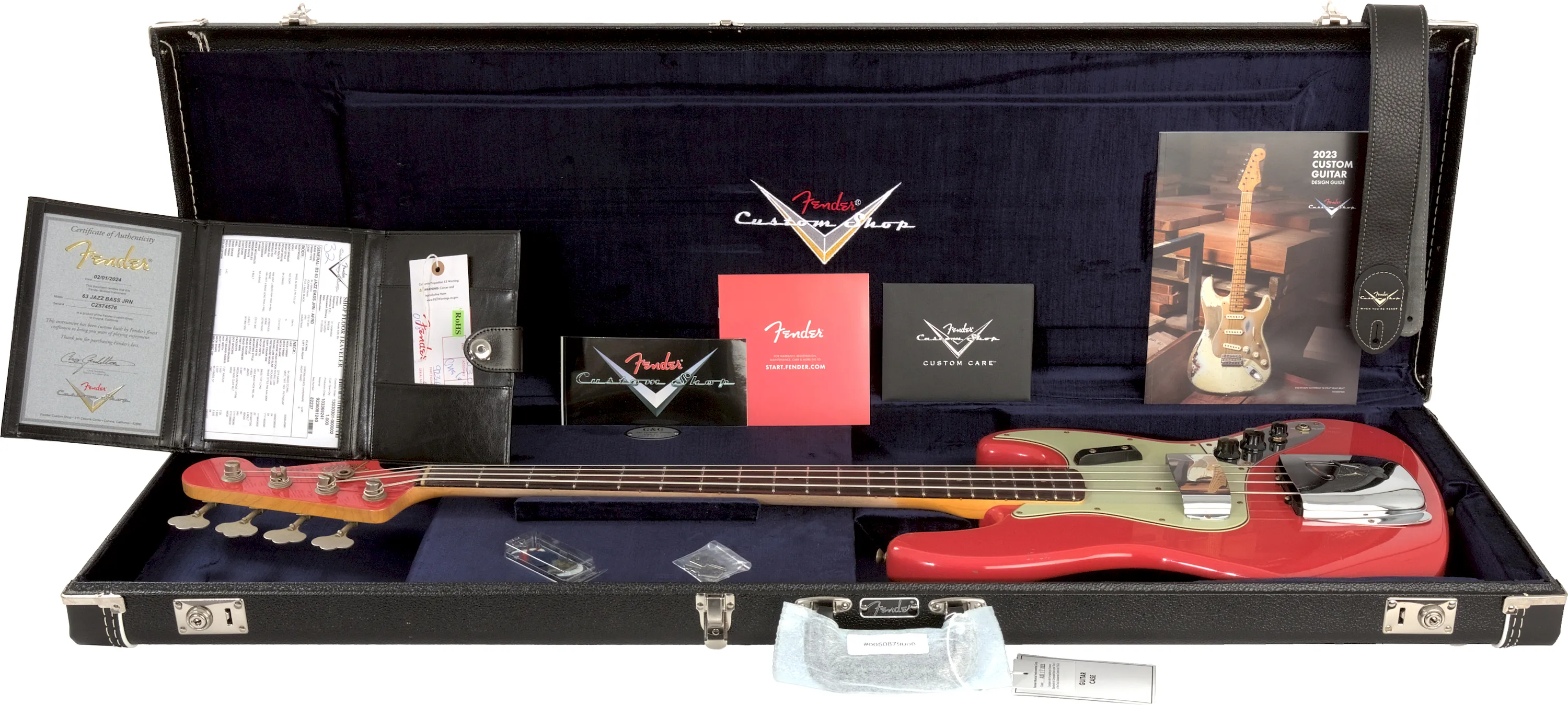 Fender Custom Shop 1963 Jazz Bass Journeyman Relic Aged Fiesta Red (Gebraucht) – Bild 8