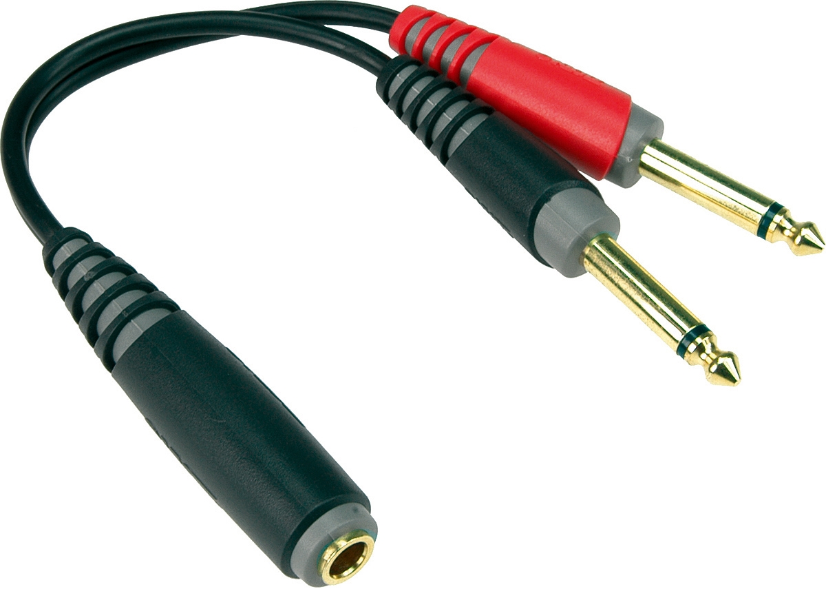 Klotz AYS-5 6.3mm jack socket 3p. - 2x jack plug 2p.