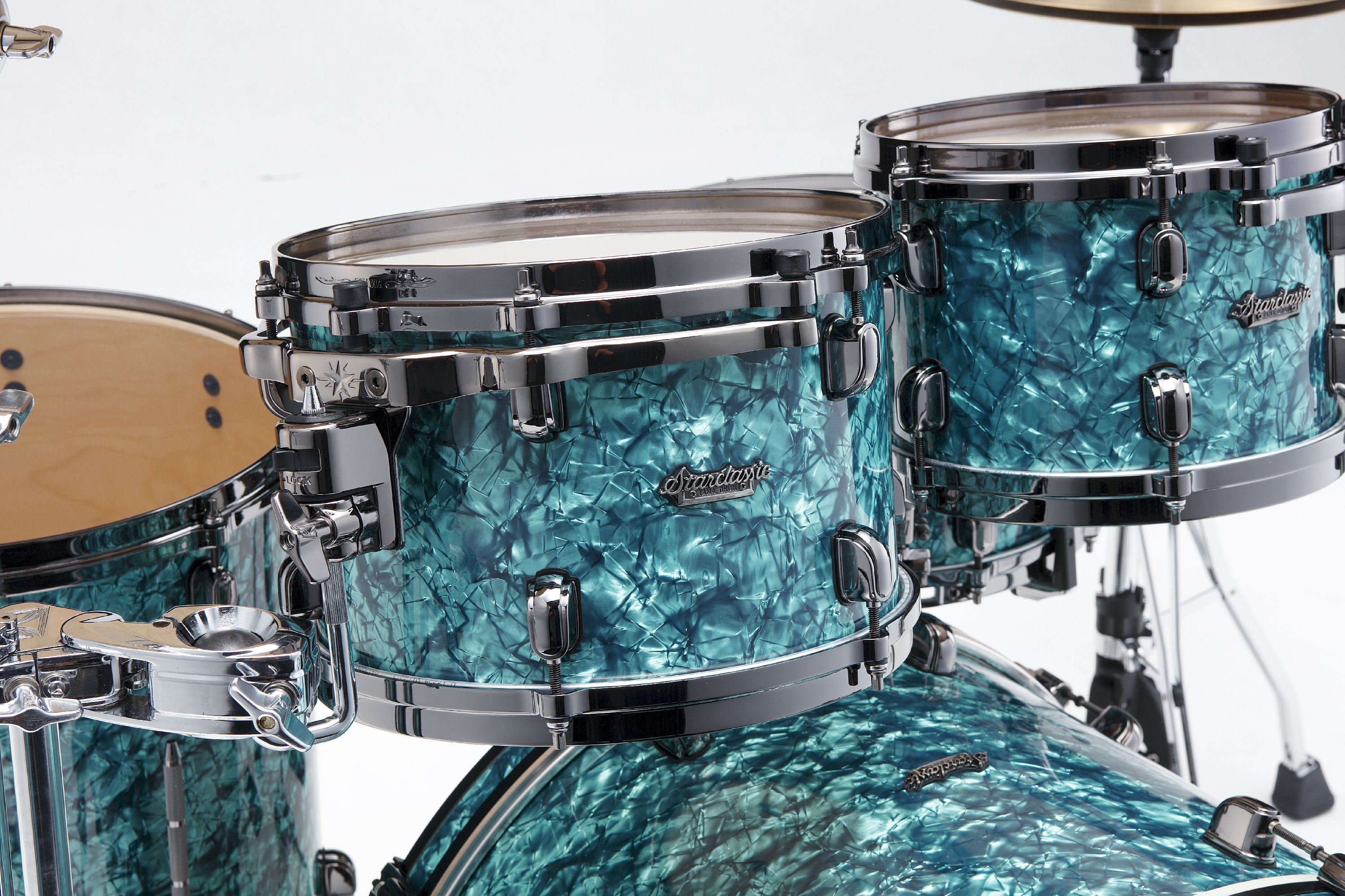 Tama MR42TZBNS-TQP Starclassic Maple Shell Set 4tlg. - Turquoise Pearl/Black Nickel – Bild 4