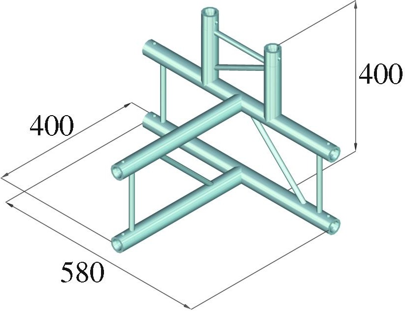 Alutruss DECOLOCK DQ2-PAT42V 4-Weg T-Stück