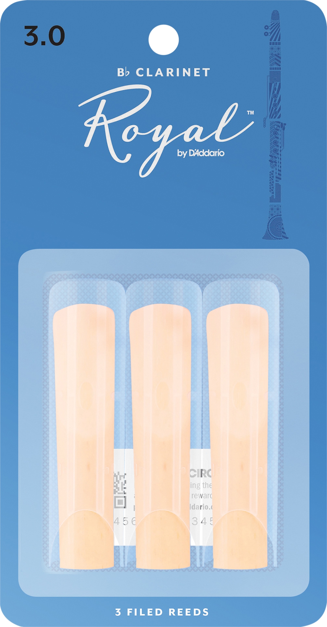D'Addario Royal Bb Clarinet 3 Box of 3 D'Addario Royal Bb Clarinet 3 Box of 3
