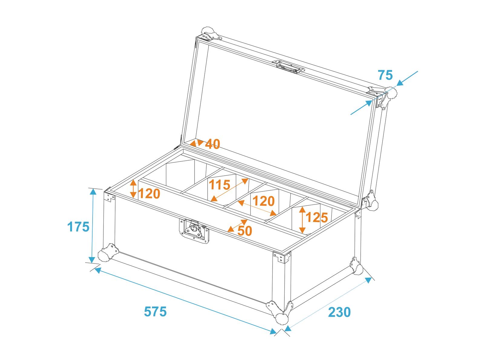 ROADINGER Flightcase 4x AKKU TL-3 TCL Trusslight – Bild 4