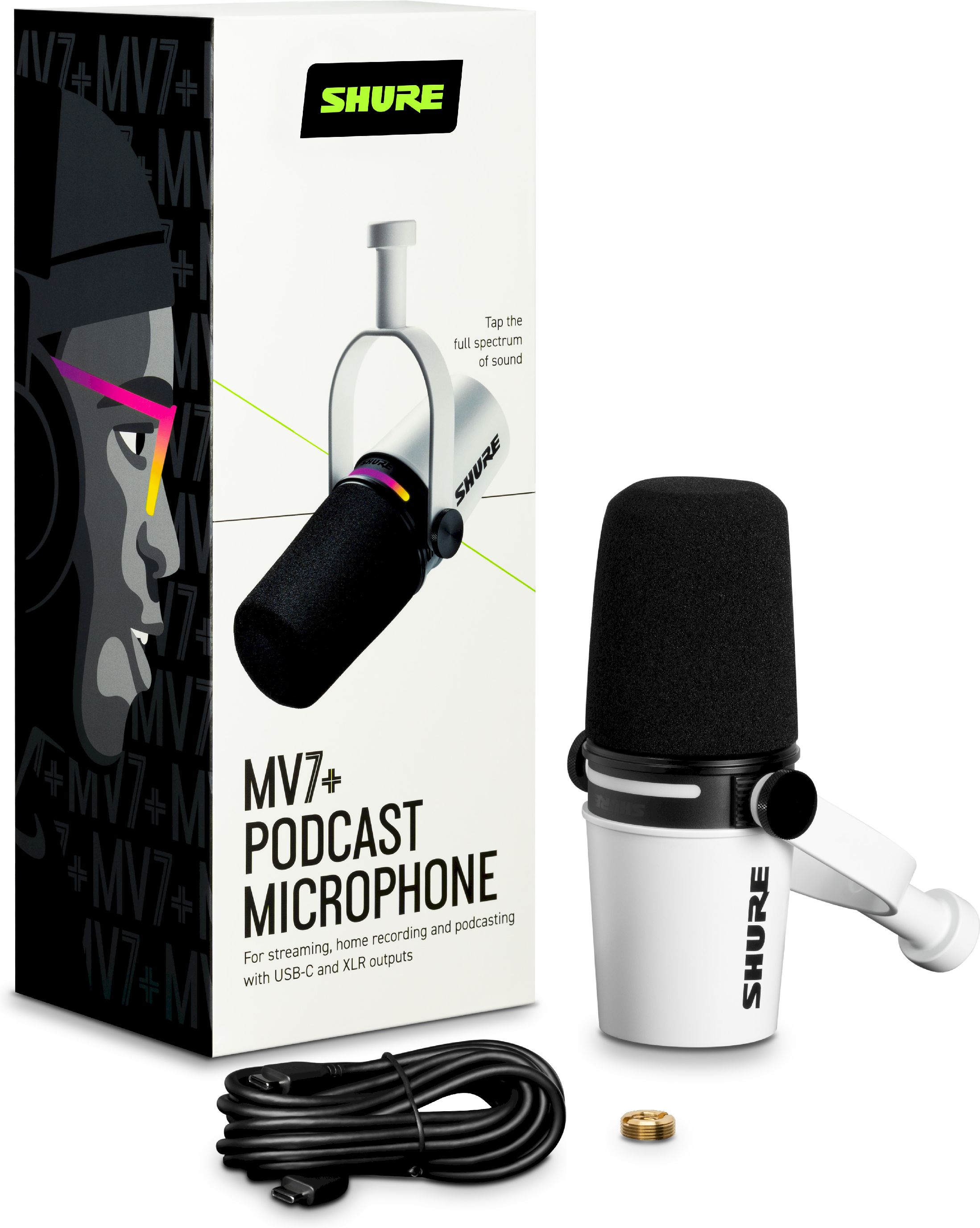 Shure MV7+-W Shure MV7+-W