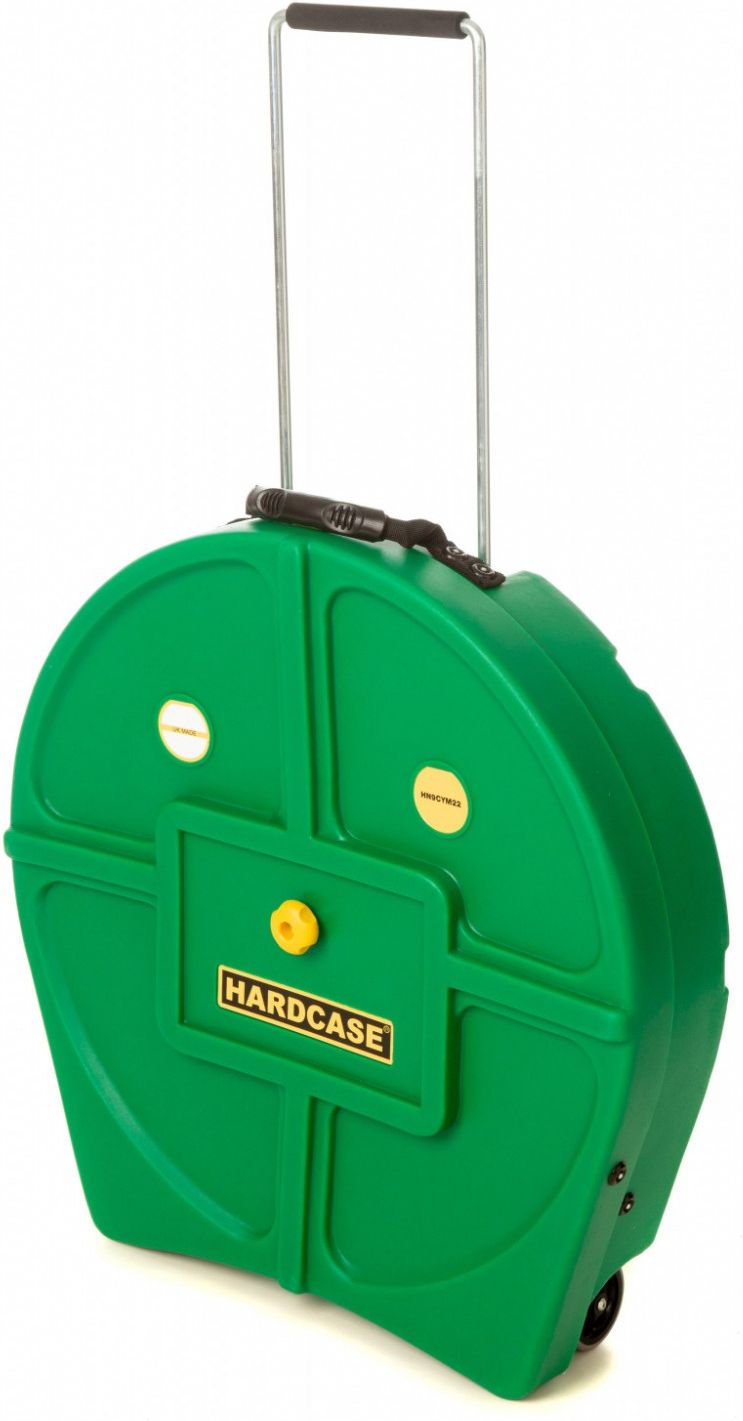 Hardcase HNP9CYM22-LG Cymbal Case Trolley for 9 cymbals up to 22" - Light Green