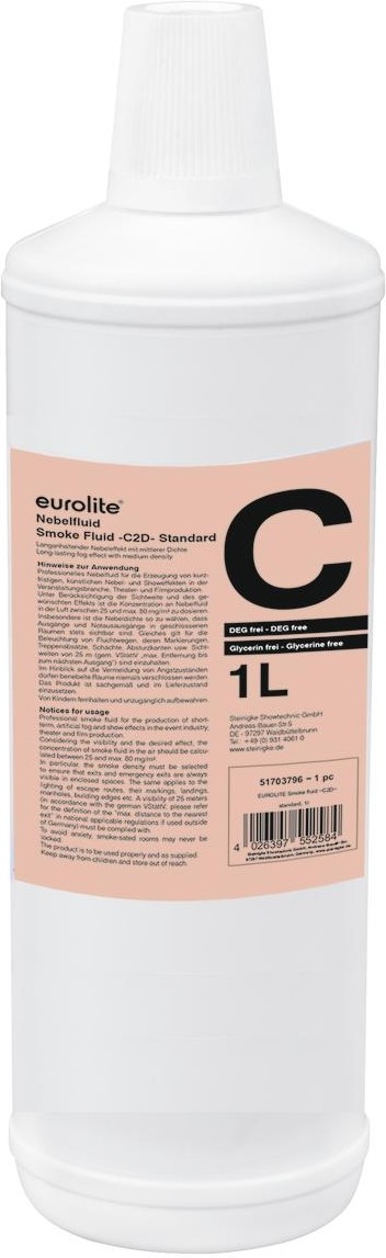 Eurolite Smoke Fluid -C2D- Standard fog fluid 1l Eurolite Smoke Fluid -C2D- Standard fog fluid 1l