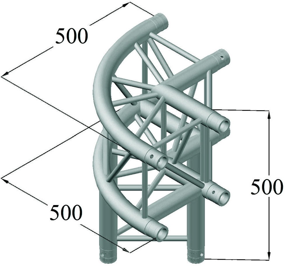 Alutruss QUADLOCK 6082C-30R 3-Wege-Ecke 90° – Bild 2