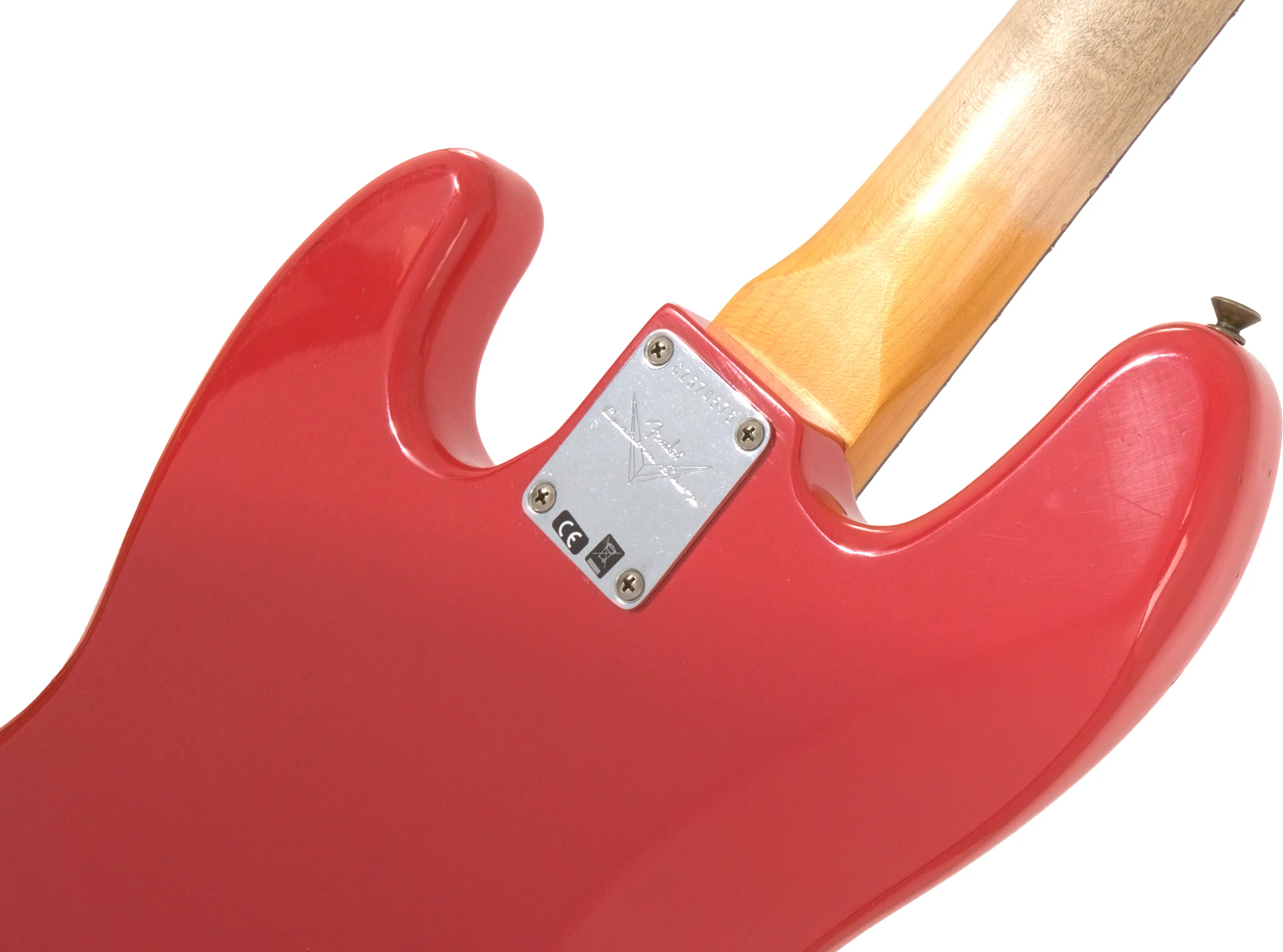Fender Custom Shop 1963 Jazz Bass Journeyman Relic Aged Fiesta Red (Gebraucht) – Bild 4