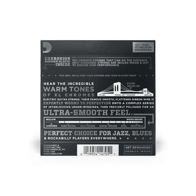 D Addario Chromes ECG 25 012-052 Flat Wound – Bild 2