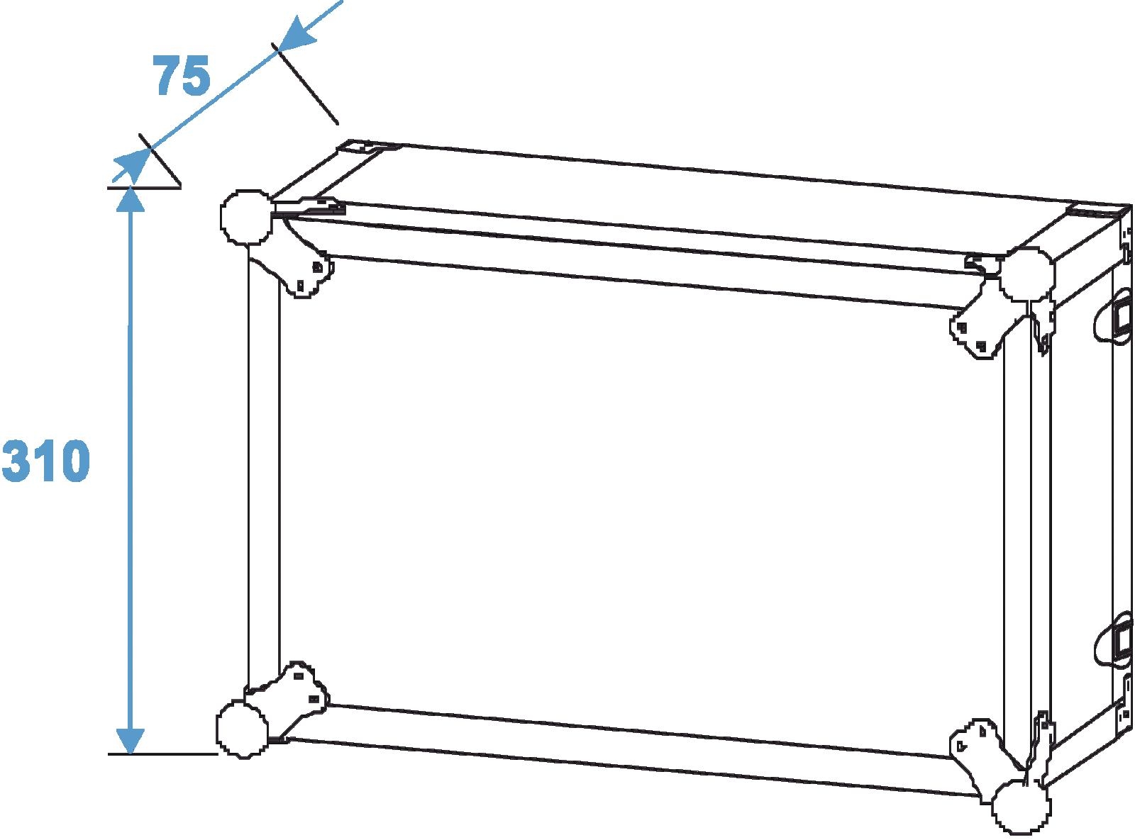 ROADINGER effect rack CO DD, 6HE, 38cm deep, black