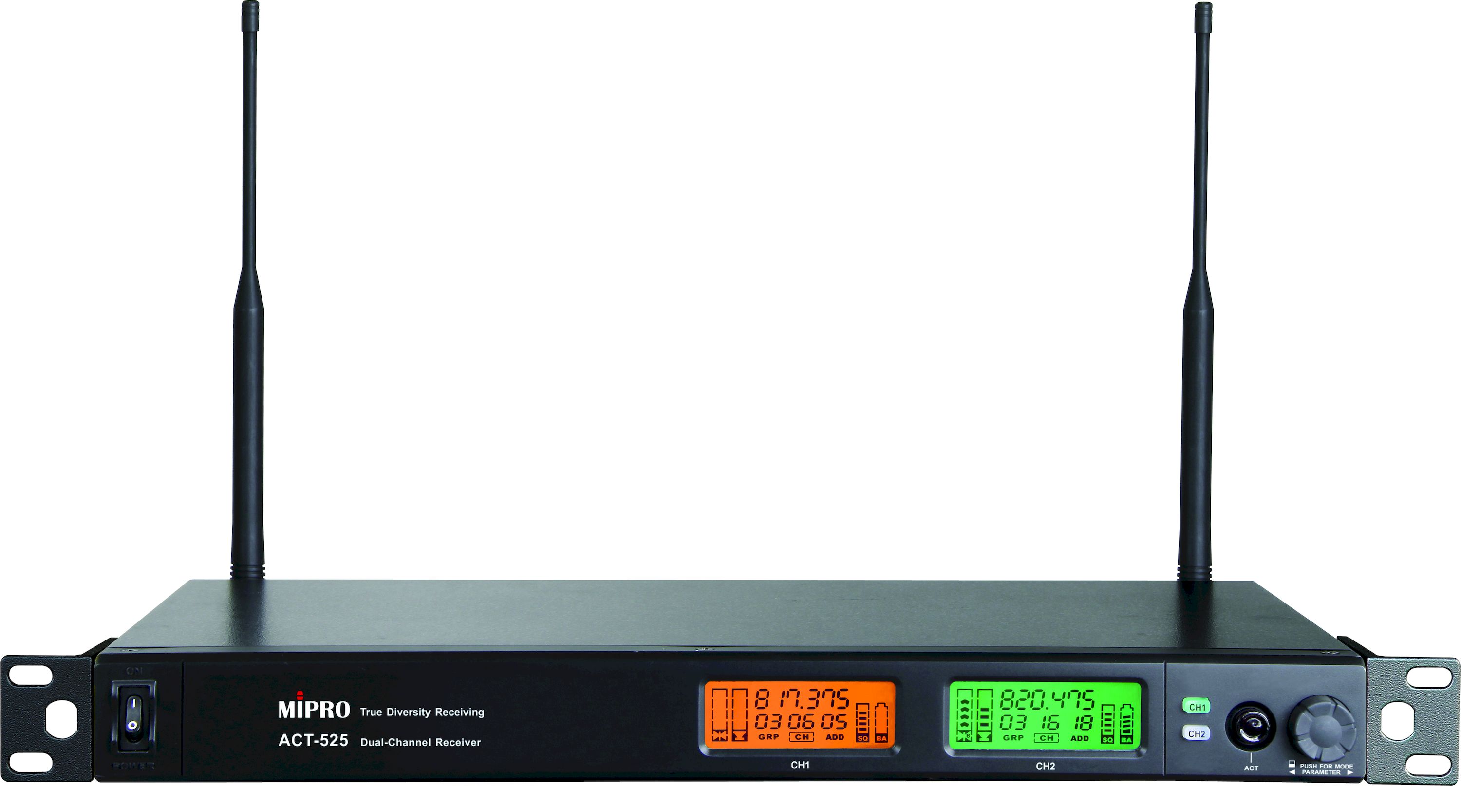 MIPRO ACT-525 UHF 2-Kanal Empfänger 823-832 MHz