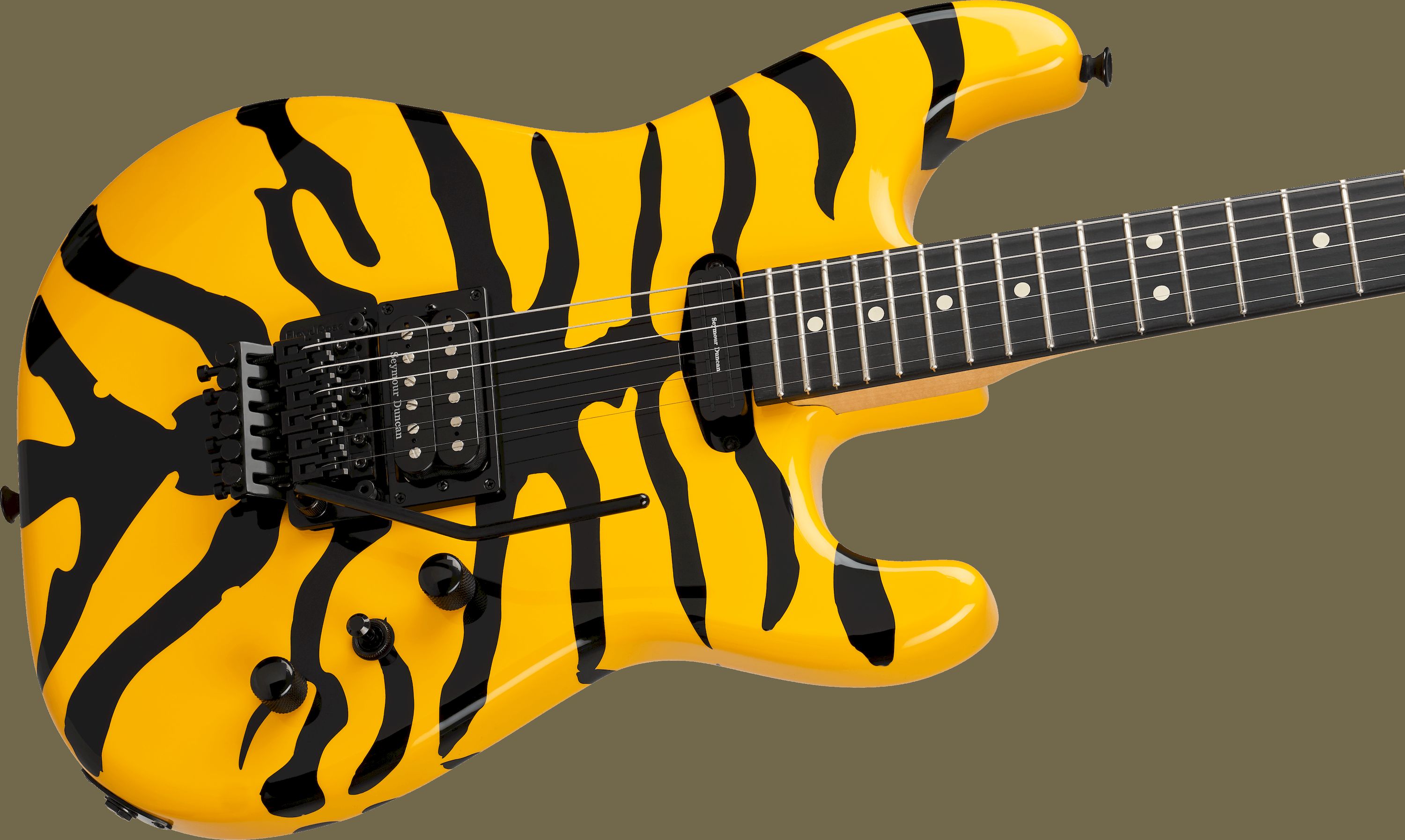 Jackson Pro Origins 1985 Limited Edition San Dimas SD1 HH FR Yellow Bengal – Bild 4