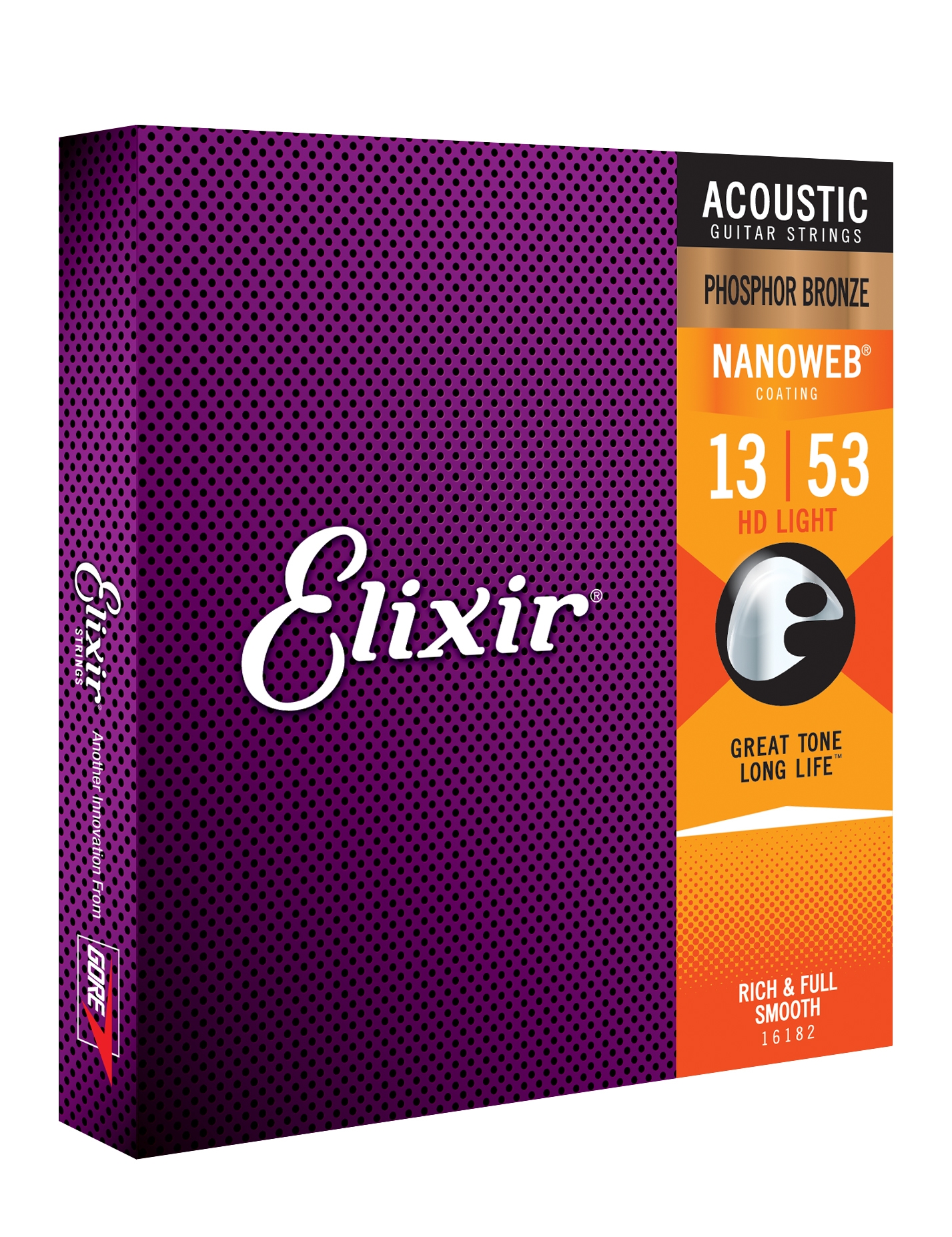 Elixir NanoWeb Phosphor Bronze16182 HD Light 013-053  – Bild 2